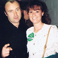 Valerie with Phil Collins